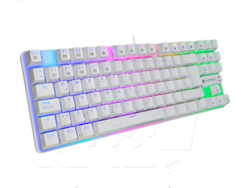 TECLADO MECANICO TKL ANTRYX CHROME STORM MK830 WHITE SWICH BROWN (AMK-CS830WBR-SP)